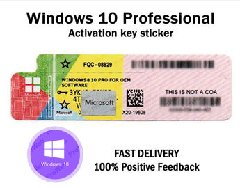 Original Windows 10 Pro Key Code Sticker With Scratch